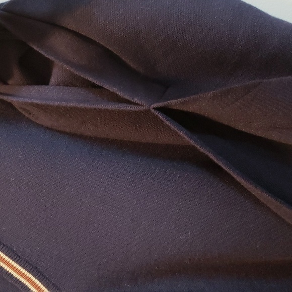 House of Harlow 1960 NWT One Size Navy Blue with Trim Pullover Poncho - Picture 5 of 7